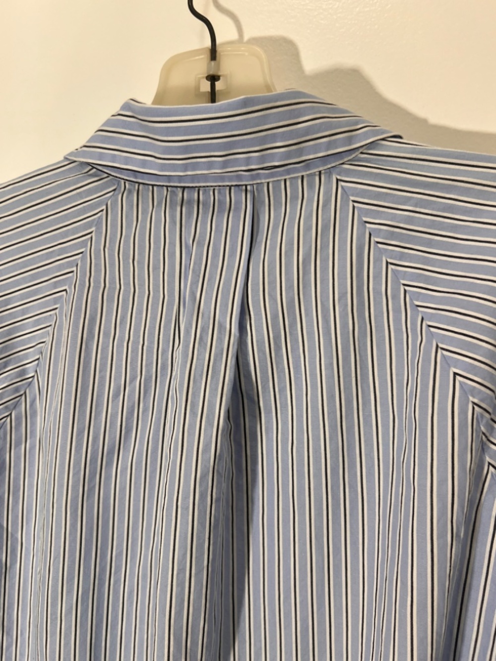 ZARA Women Blue Striped Button Down Belt Cotton Shirt Dress Size L - Picture 6 of 9